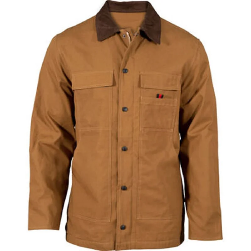 Cozy Lifestyle Rocky Mens Worksmart Collared Ranch Tan 100% Cotton Coat