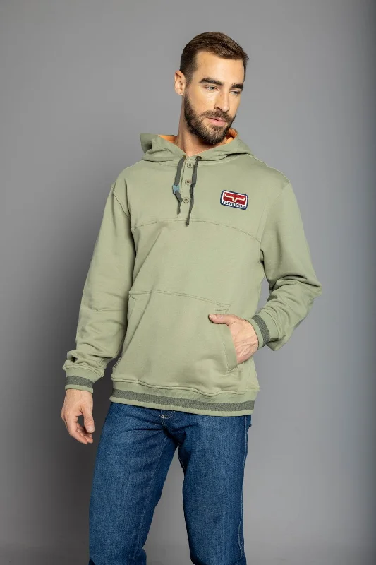 Trendy Looks Kimes Ranch Mens Ranch Ready Sage 100% Cotton Hoodie