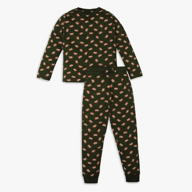 Personalized Wear Boys Regular Fit Printed T-Shirt with Pyjama Sleepwear Set