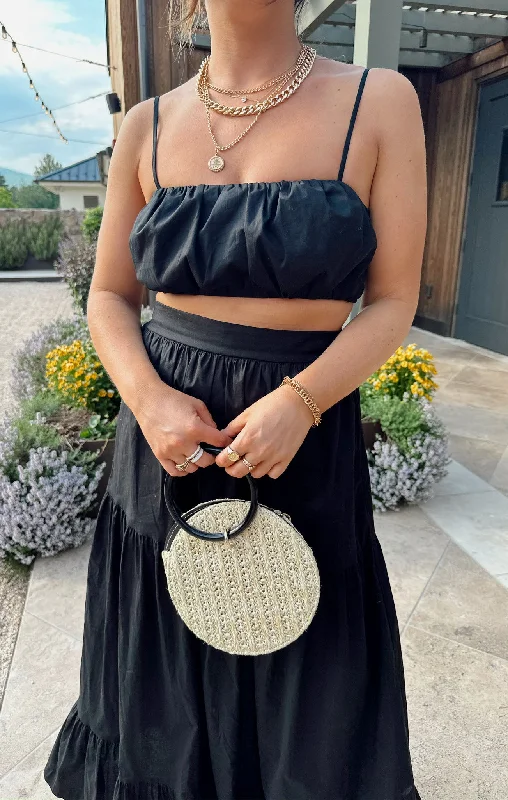 Personalized Series Cartagena Top ~ Black Poplin