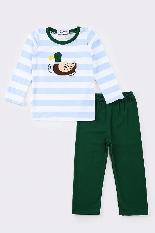 Urban Design Sense Forest duck applique boy set