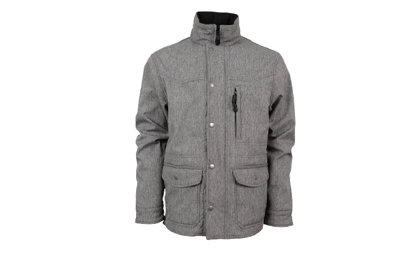 Low-key Luxury STS Ranchwear Mens Brazos Heather Gray Polyester Softshell Jacket
