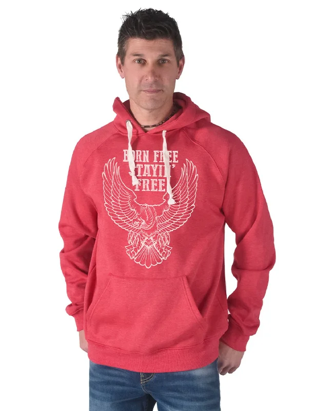 Stylish Fit B Tuff Unisex Born Free Eagle Red Poly/Rayon Hoodie