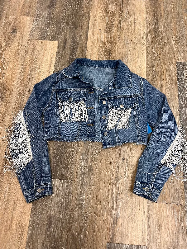 Modern Comfort Wear Jacket Other By Clothes Mentor In Blue Denim, Size: S