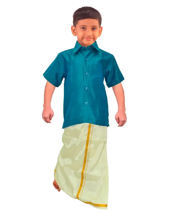 Fashion Must-have Fabulous Blue Colored  Dhoti Sets for Kids