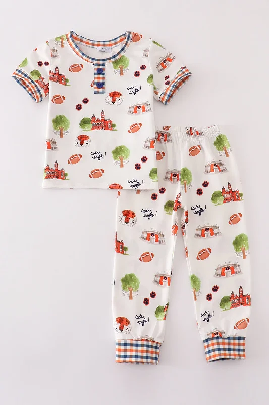 Thin Design Auburn football tiger boy pajamas set