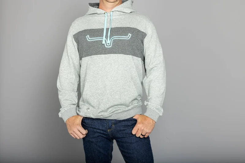 Breathable Style Kimes Ranch Mens Side Winder Hood Grey Heather 100% Cotton Hoodie