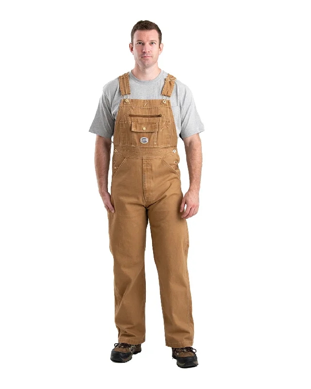 Sexy Fun Berne Mens Vintage Washed Brown Duck 100% Cotton Bib Overall