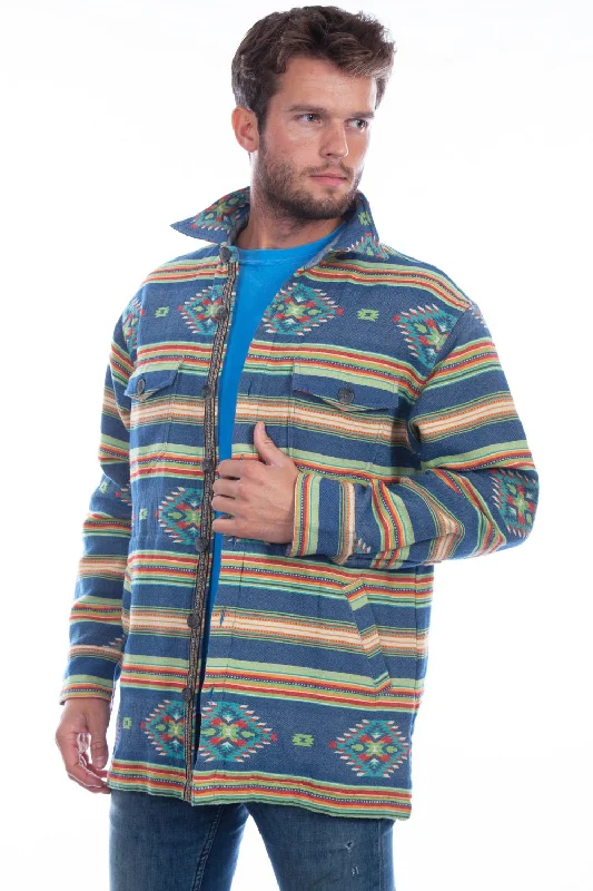 Casual Fit Wear Scully Mens Southwest Shirt Denim 100% Cotton Cotton Jacket