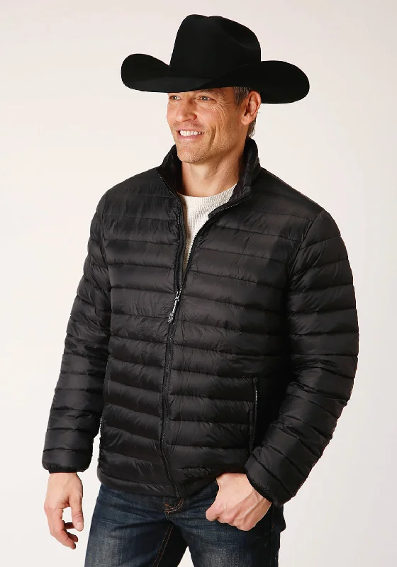 Soft Touch Roper Mens Parachute Down Black 100% Nylon Insulated Jacket
