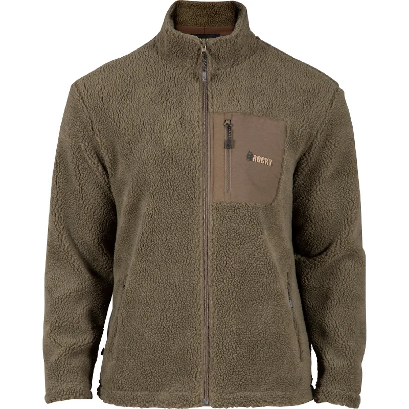 Casual Chic Looks Rocky Mens ProHunter Berber Grey Green Fleece Fleece Jacket