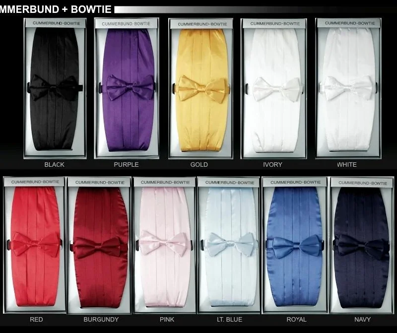Comfortable down Men's Cummerbunds and Bow Ties Set