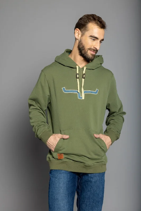 Casual Chic Wear Kimes Ranch Mens TTL Army 100% Cotton Hoodie