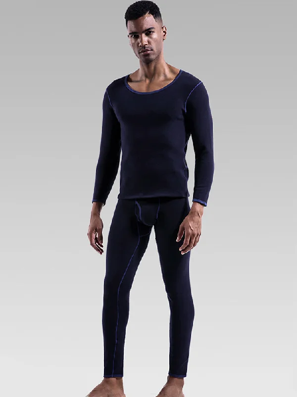 Effortless Wear Fleece Lined Men's Thermal Underwear With Support Pouch