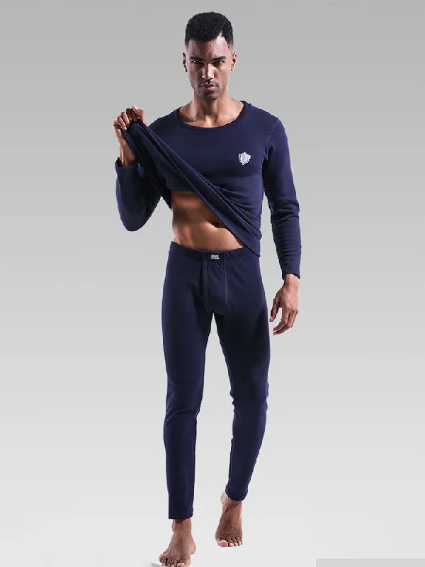 Simple Comfort Men's Ultra Soft Thermal Underwear with Fleece Lined