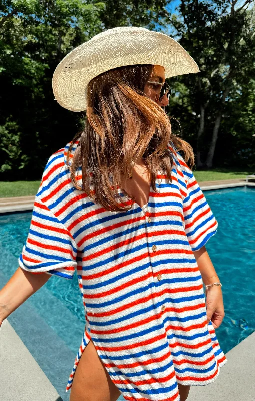 Sports Fashion Parker Button Down ~ Americana Terry