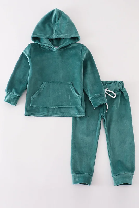 Elegant Style Baby forest velvet boy hoodie set
