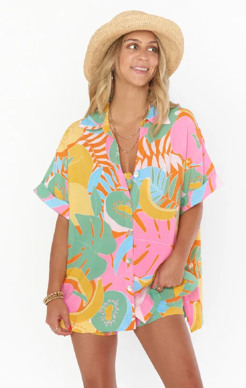 Elegant Series Parker Button Down ~ Tropical Fruit