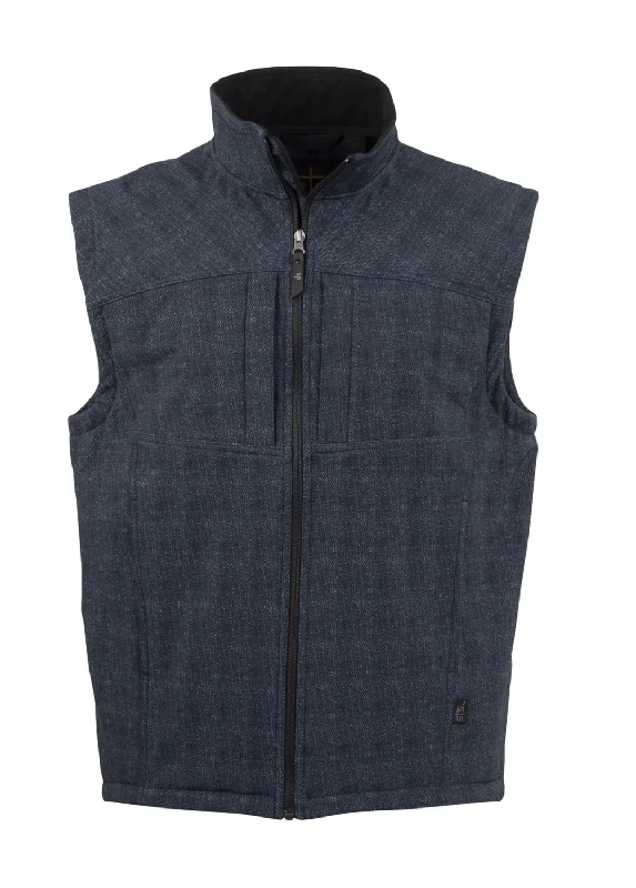 Comfortable And Cold-proof STS Ranchwear Mens Weston Denim Poly/Spandex Softshell Vest