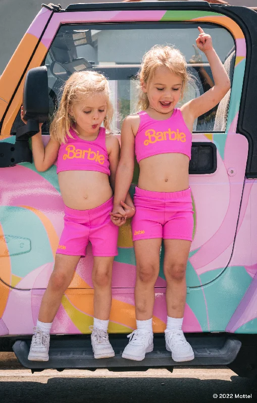 Sweet Style Little Workout Biker Shorts ~ Malibu Pink