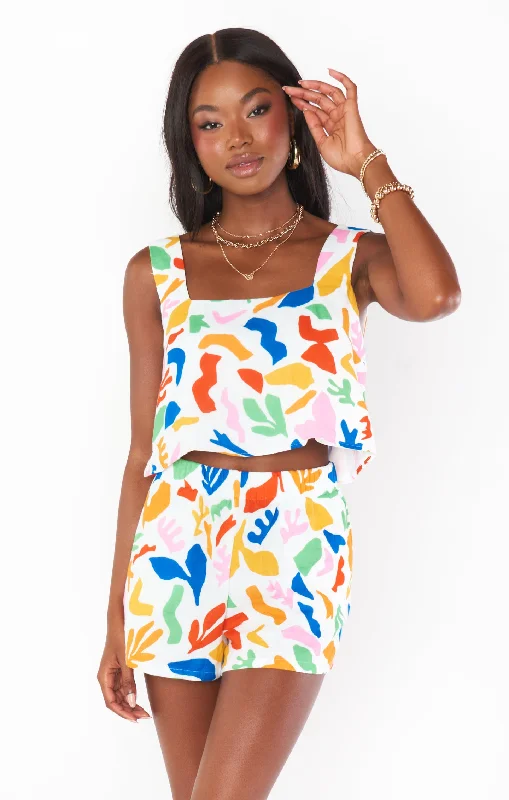 Dressing Tips Tara Crop Top ~ Primary Paradise