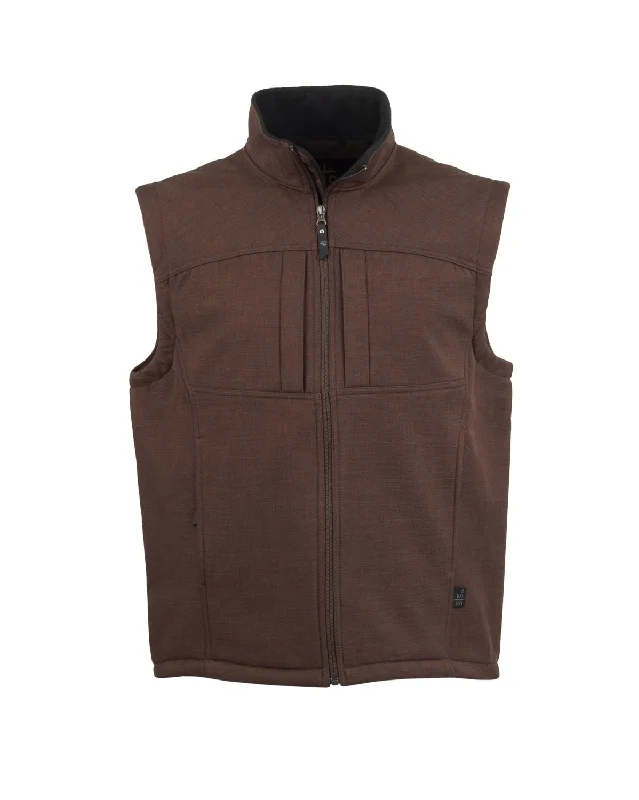 Elegant And Charming STS Ranchwear Mens Weston Chocolate Poly/Spandex Softshell Vest