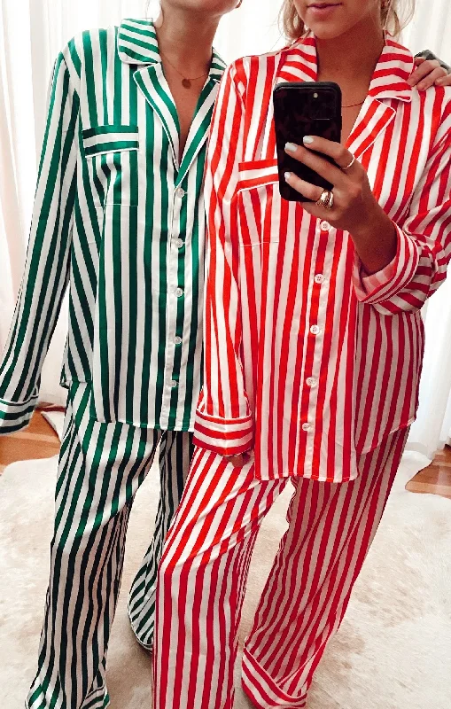 Fashion Must-have Classic PJ Set ~ Peppermint Stripe