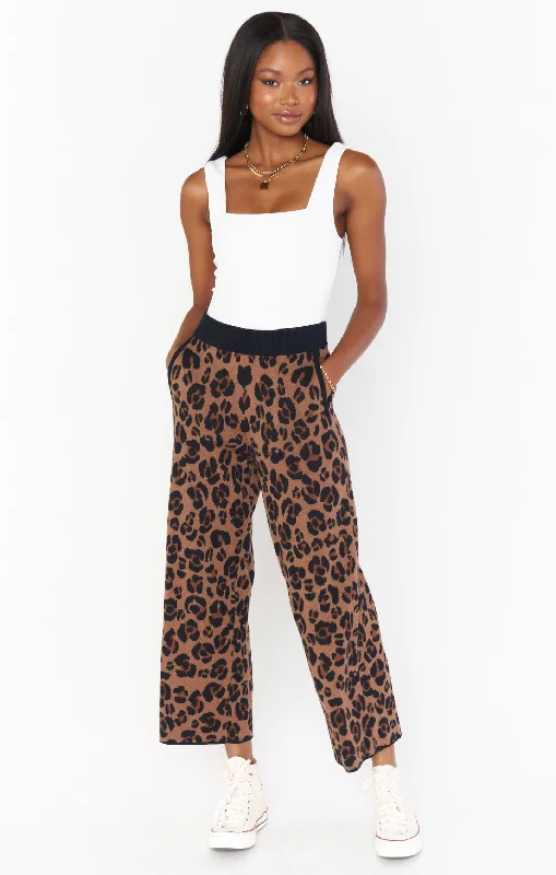 Elegant Design Samson Lounge Pants ~ Leopard Knit