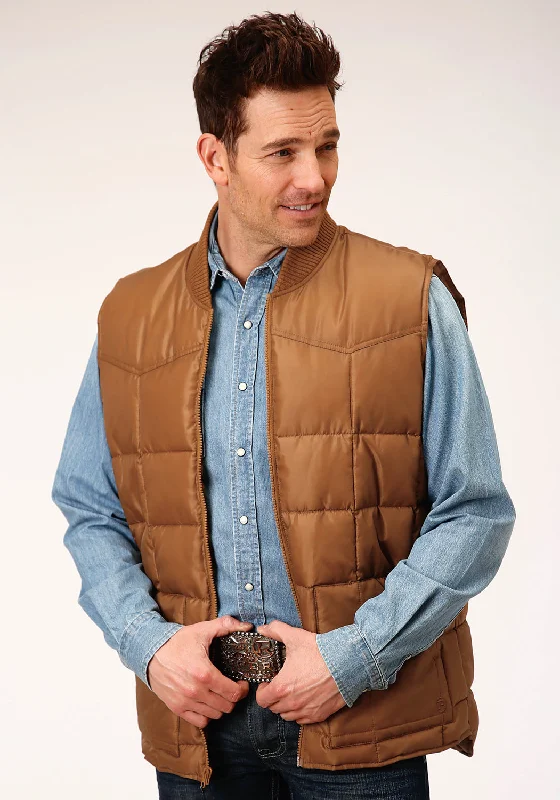 Design And Tailoring Roper Mens Caramel Polyester Insulated Vest