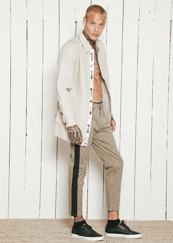 Goddess Style Men's Calvin Shirt Jacket Shirt in Taupe