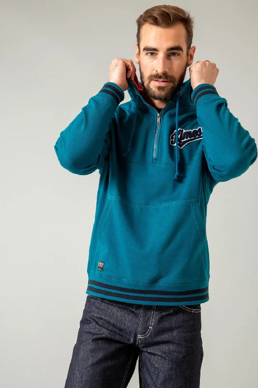 Urban Chic Kimes Ranch Mens Team One Dark Blue Cotton Blend Hoodie