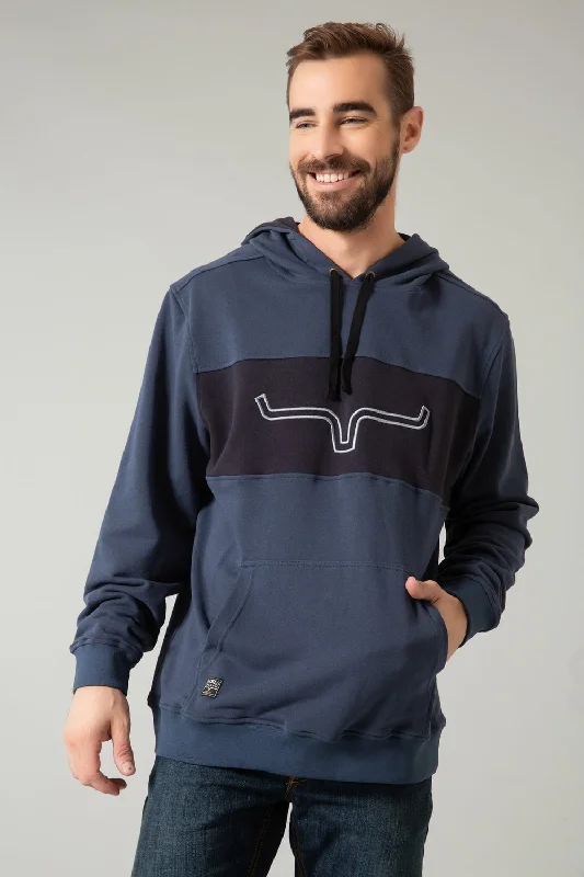 Soft Comfort Kimes Ranch Mens Ripon Hood Navy Cotton Blend Hoodie