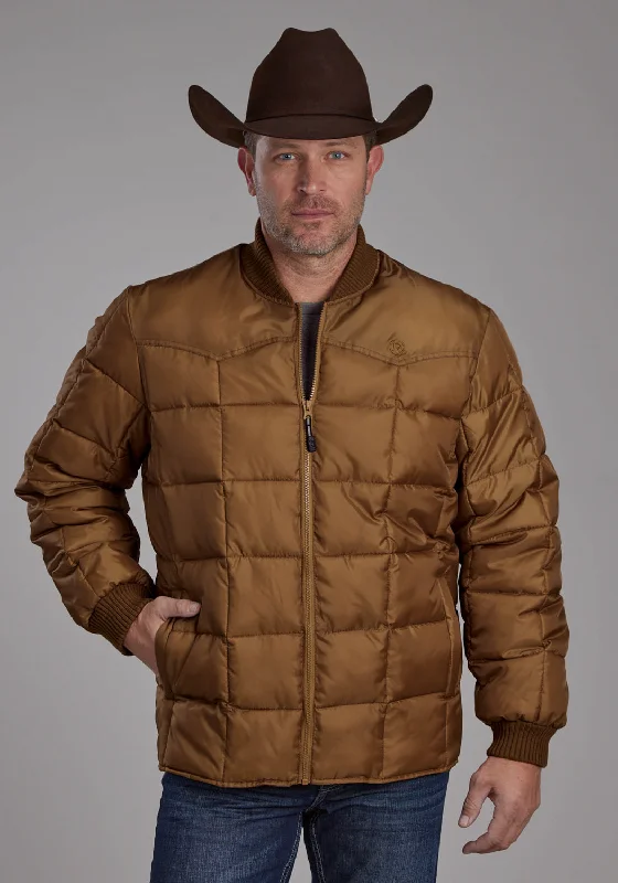 Unique Design Roper Mens Insulated Western Caramel 100% Polyester Insulated Jacket