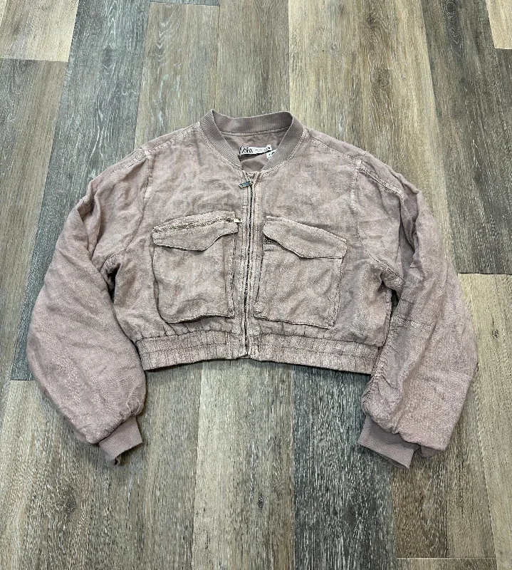 Breathable Comfort Jacket Other By Zara In Pink, Size: S