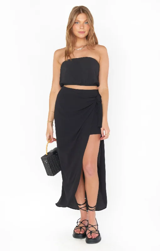 Breathable Style Wrap Me Up Skirt ~ Black
