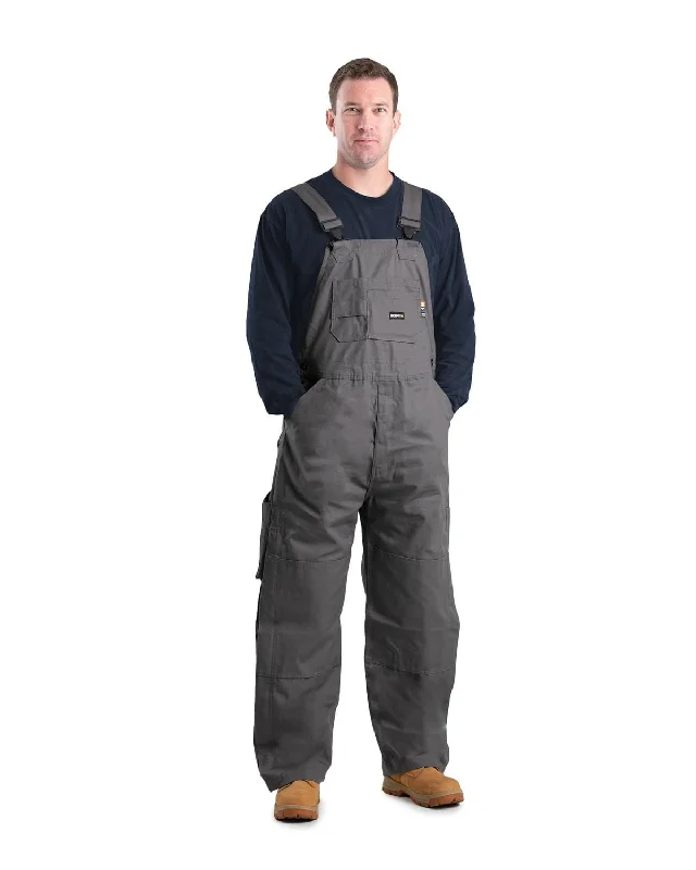 Free And Casual Berne Mens Flame Resistant Unlined Slate Bib Overall