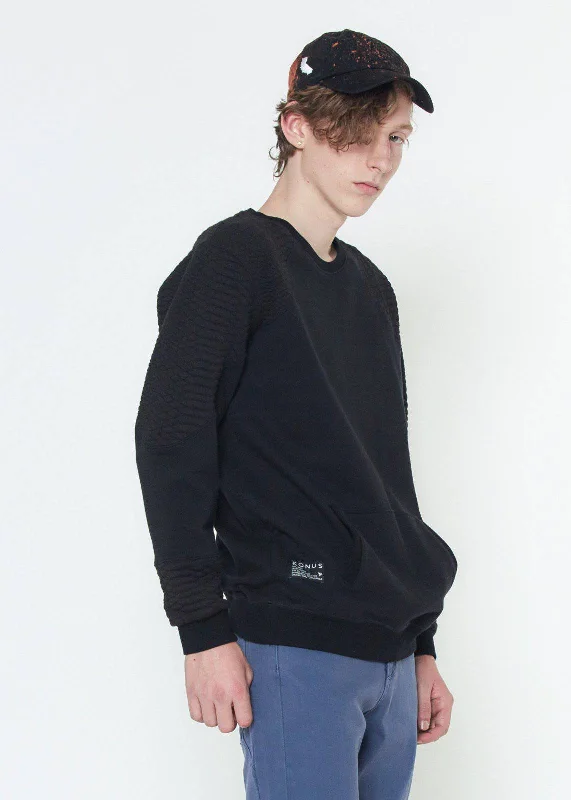 Chic Outfits Konus Men's Quilted Sweater in Black