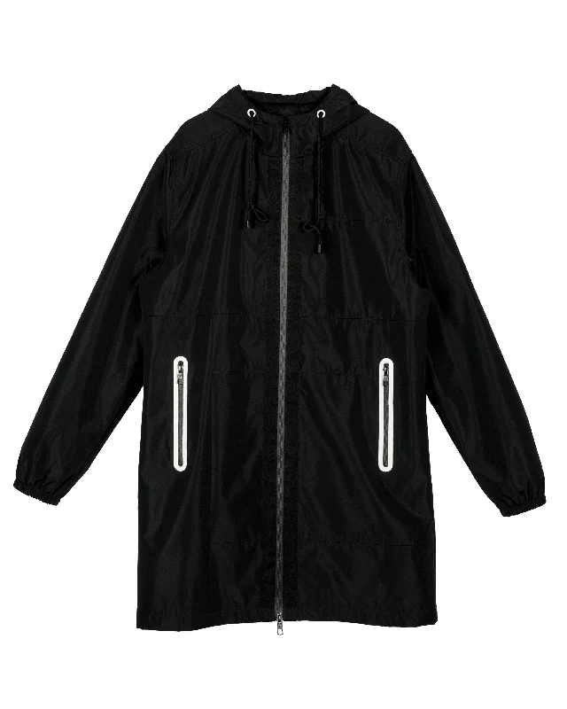 Comfortable Looks Konus Men's Water Repellent Hooded Jacket in Black