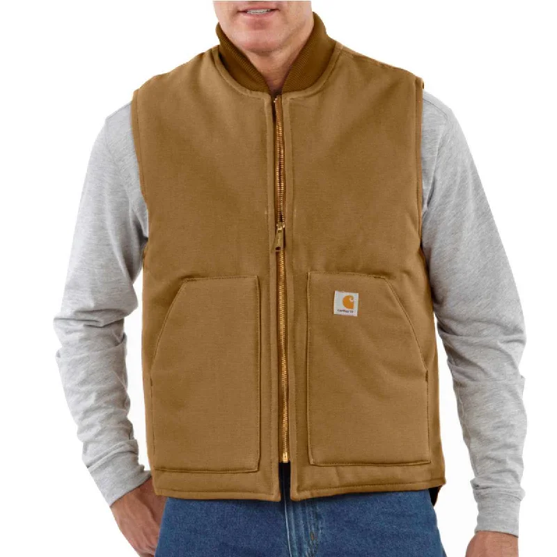 Everyday Comfort V01 - Carhartt Men's  Firm Duck Insulated Rib Collar Vest