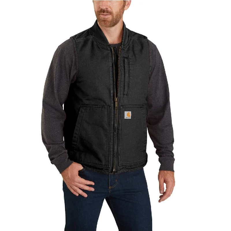 Minimal Comfort 104395 - Carhartt Men's Loose Fit Washed Duck Insulated Rib Collar Vest