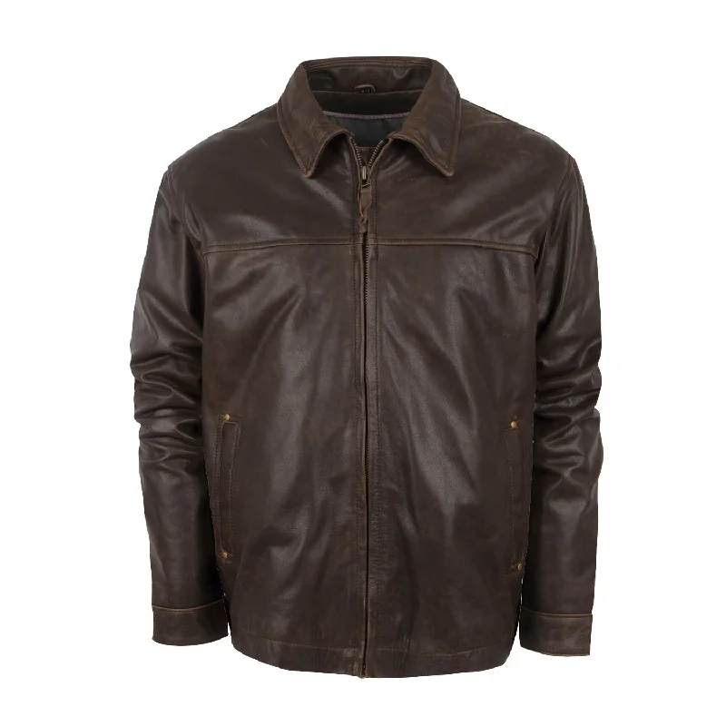Sports Fashion STS Ranchwear Mens Rifleman Vintage Brown Leather Leather Jacket