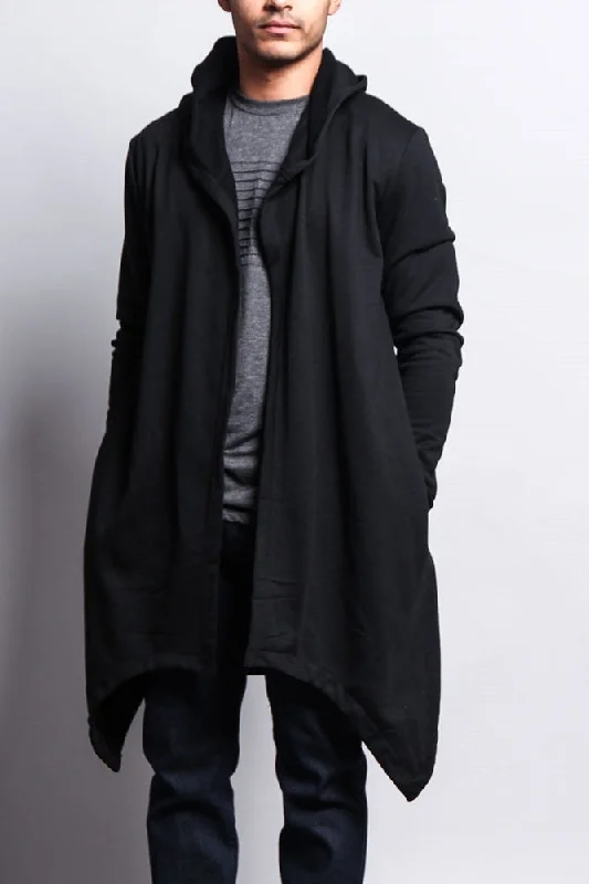 Sports And Leisure Long Length Drape Cape Cardigan Hoodie