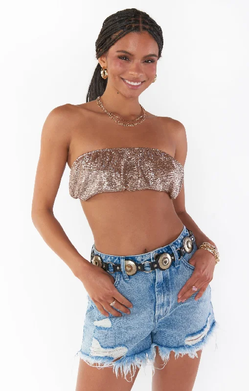 Cozy Fit Micro Tube Top ~ Silver Confetti