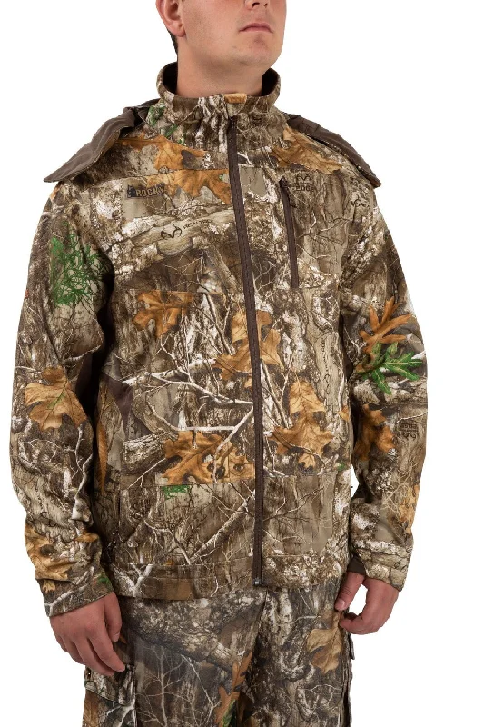 Moisture wicking Rocky Mens Stratum Waterproof Realtree Edge Polyester Softshell Jacket