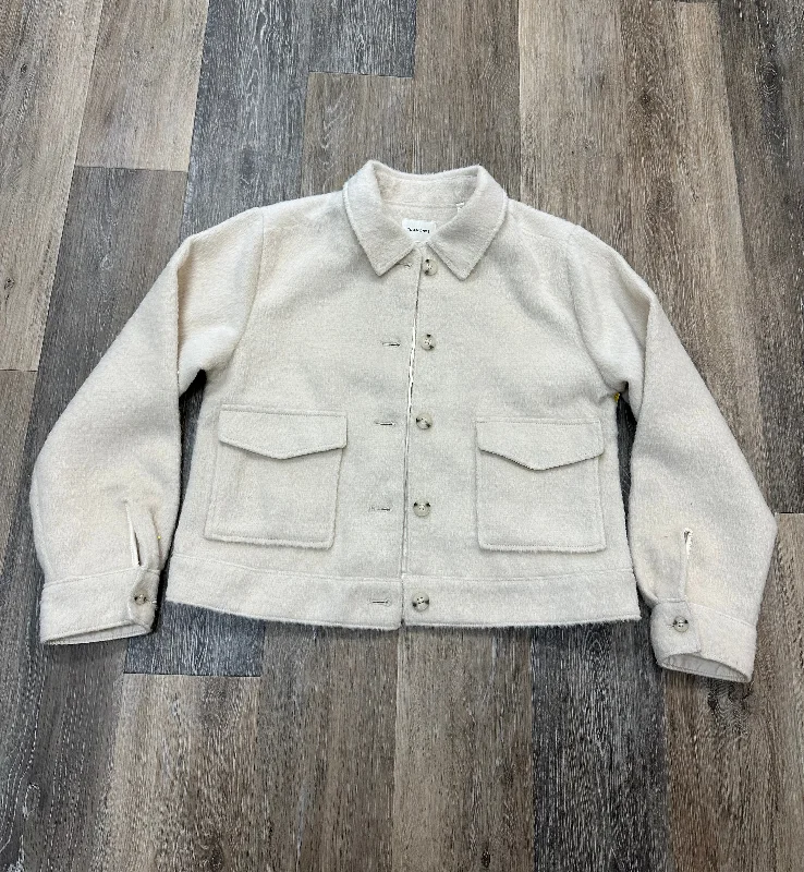 End Of The Year Jacket Shirt By 7 Diamonds In Cream, Size: S
