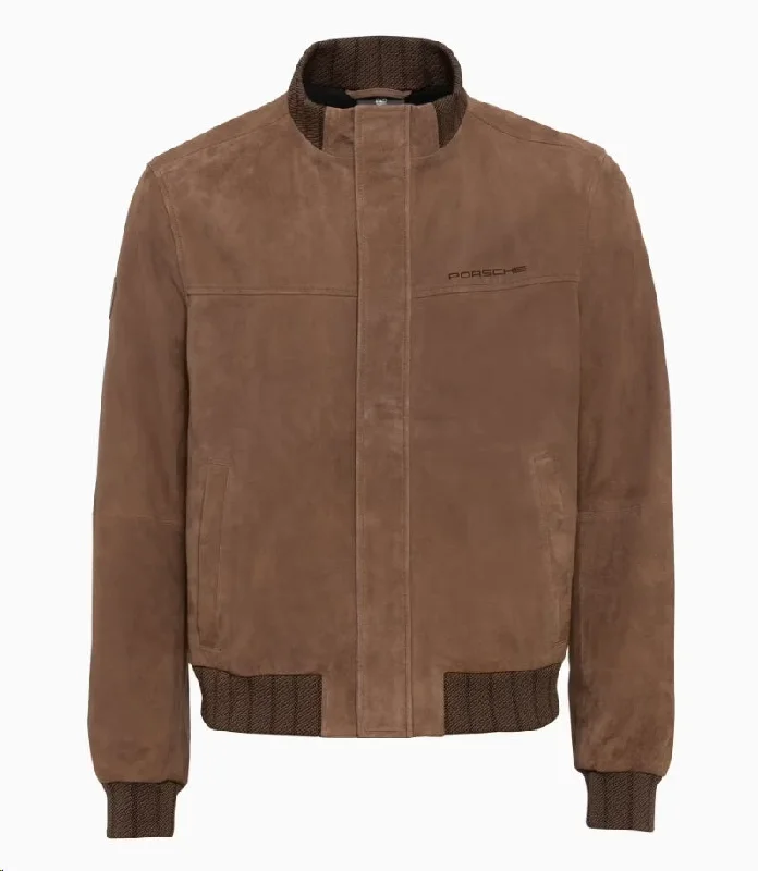 Versatile Comfort Porsche Men's Leather Jacket , Limited Edition - 60 Years Of 911
