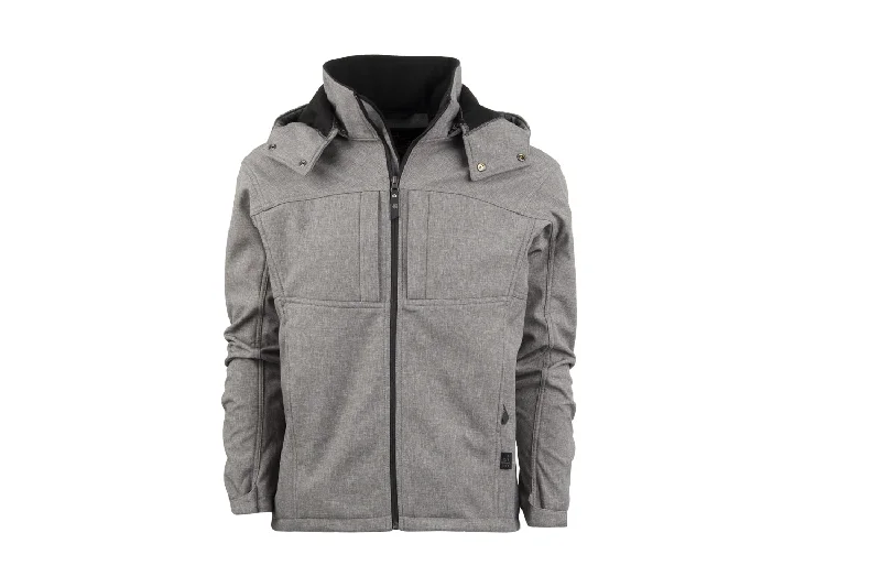 Age-reducing Style STS Ranchwear Mens Weston Heather Gray Poly/Spandex Softshell Jacket