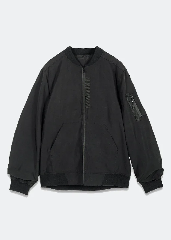 Modern Chic Konus Men's MA-1 Bomber Jacket in Black