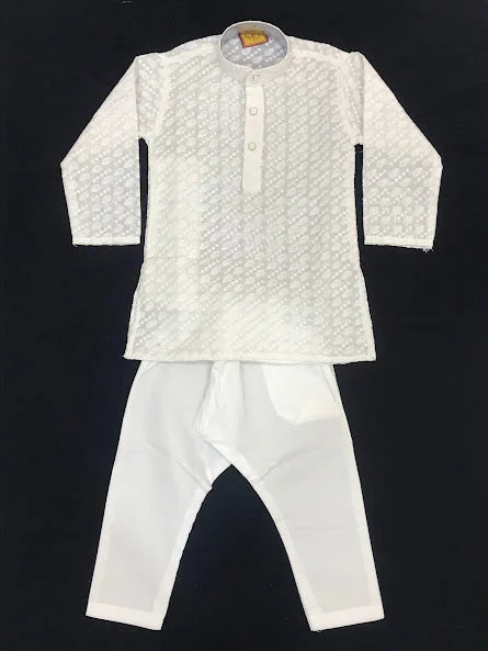 Trendy Casuals Attractive White Colored Full Sleeves With Embroidery Design And Rayon Pant