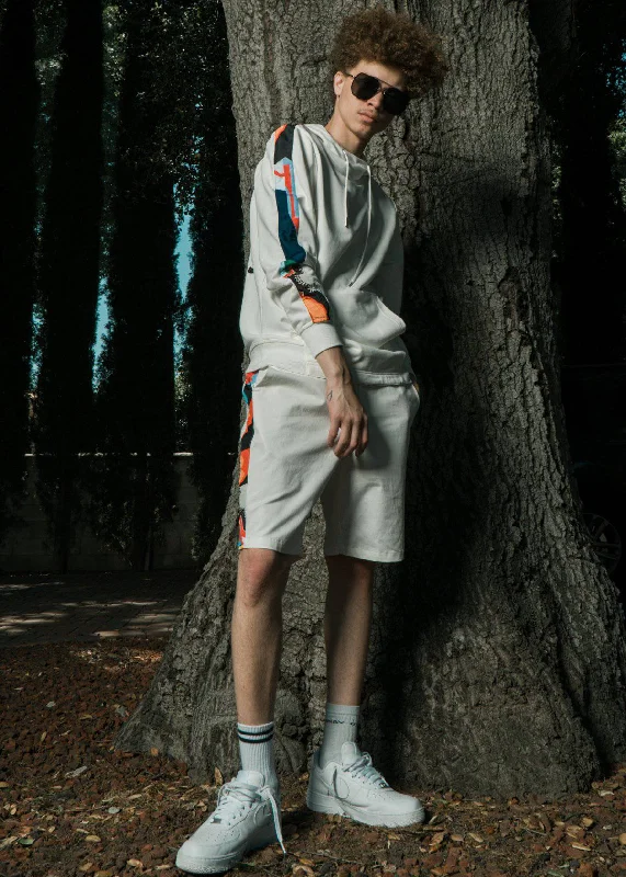 Comfortable And Versatile Konus Men's Pocket Hoodie in White